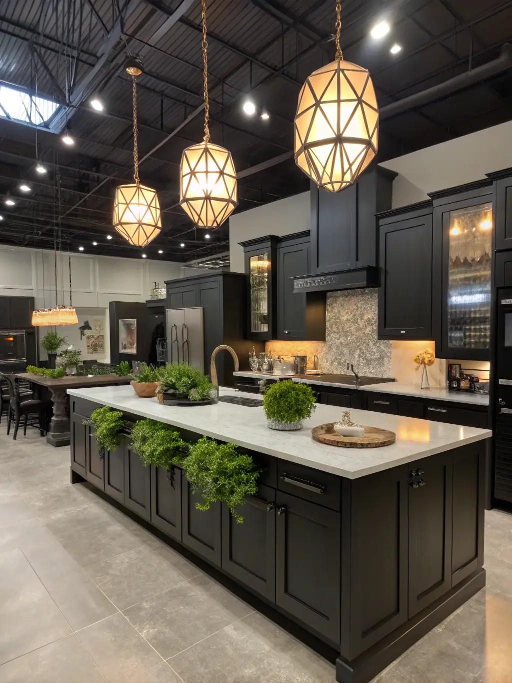 A modern kitchen renovation featuring sleek cabinetry, granite countertops, and stylish lighting, showcasing Capital Renovations LLC's residential renovation expertise.